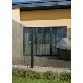 BM Massivholz Zaun Hauptelement Vidrio 120 x 120 cm Grau/Glas