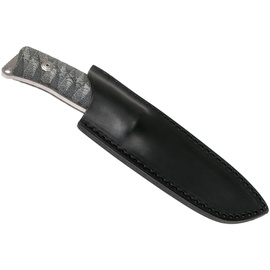 Fox Knives PRO-HUNTER FIXED STONEWASHED BLD- Micarta Black Canvas HDL FX-131 MBSW