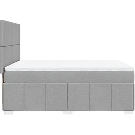 vidaXL Boxspringbett 140 x 200 cm Hellgrau