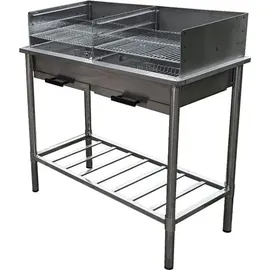 Westerholt Grilltisch aus Edelstahl silber