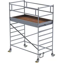 Günzburger Aluminium-Rollgerüst mit Fahrbalken und Doppel-Plattform Arbeitshöhe bis 4,50 m (174235)