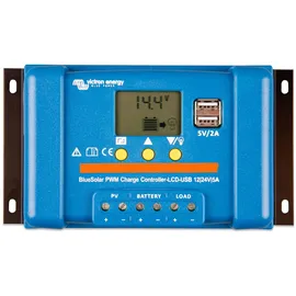 Victron Energy BlueSolar PWM-LCD&USB 12/24V 5A Solar Laderegler