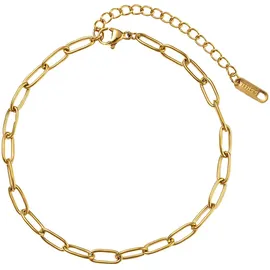 FIRETTI Fußketten Set FIRETTI "Schmuck Geschenk Körperschmuck", gold (gelbgoldfarben), Fußketten, Damen, Edelstahl