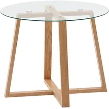 FineBuy Selle Braun Eiche 58 x 47 x 58 cm