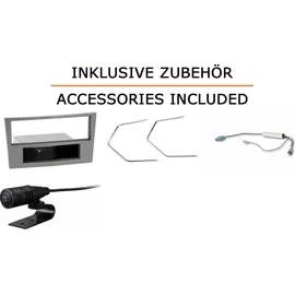 JUST SOUND best choice for caraudio Autoradio Einbaupaket JVC KD-DB922BT passend für Opel Antara mit Multifunktionslenkrad Schwarz | Bluetooth Telefonieren Audiostreaming