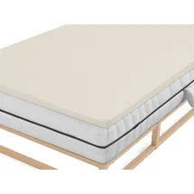 biberna 0077641 Jersey-Elastic-Topper 90 x 190 - 100 x 220 cm hellgrau
