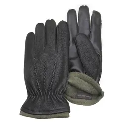 Lederhandschuhe PEARLWOOD "Miles", Damen, Gr. 9, schwarz, Schafsleder, unifarben, casual,klassisch, Handschuhe, Touchscreen proofed - 10 Finger System