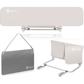 lionelo Lora XL Tragbares Bettschutzgitter für Kinder, Neigungsverstellung bis 180°, klappbares Schutzgitter für Bett, 45 cm – 150 cm, StandSafe-Sicherung, Schutz gegen Herausfallen