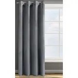Eurofirany Design91 Samtvorhang Ösen Ösenschal Blickdichte Vorhänge Samt Velours 140x250 Samtvorhänge ROSA (Graphit)