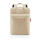 reisenthel allday backpack M cord sand - vielseitiger Rucksack für Alltag, Reisen, Einkaufen oder Arbeit - wasserabweisend, Handgepäck zugelassen - Einheitsgröße