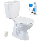 Belvit Stand-WC mit WC-Sitz Weiß