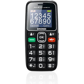 Brondi Amico Unico (32 GB, Schwarz, Dual SIM, 2G), Smartphone, Schwarz