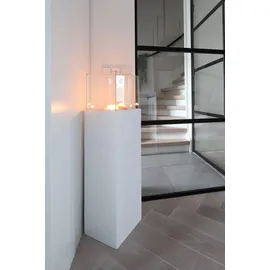 Vivanno Windlicht-Säule 25 x 25 x 100 cm Weiß