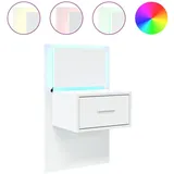 vidaXL Nachtschrank mit LED-Leuchten 3440 x 32,5 x 1170 cm Weiß