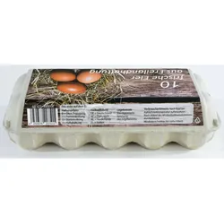 VEPATIM 154x Eierverpackungen für 10 Eier Freilandhaltung weiß . für S M L