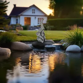 GLOBO Solarleuchte Elefant Gartendeko Tierfigur Solarlampe Außenleuchte grau Elefant, LED warmweiß, LxBxH 13,5x13x32,5 cm, 2er Set