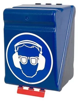 Maxibox zur Aufbewahrung von Augen-/Gehörschutz, blau - blau
