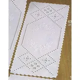 Permin Hardanger Tischläufer Stickpackung Hardanger mit Rosen Zählmuster