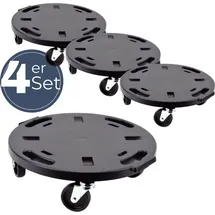 GarPet 4x Transportroller Rollbrett Transportrollen Rollbrett Werkstatt Pflanzen Rollbretter Transport Möbelrollen flach Pflanzenroller rund Transporthilfe