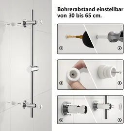 dylin gmbh Thermostat Duschsystem mit Duscharmatur Chrom 70cm