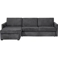 Places of Style »GOLDPOINT Ecksofa 264 cm, Liegefläche (140/200cm), L-Form,«, Bettfunktion, Bonell-Federkernmatratze und Dauerschläfer-Funktion grau