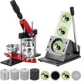 5,8 cm runder Kühlschrank-Magnet-Knopfhersteller-Set, 5-in-1-Magnet-Maschine, 58 mm Knopf-Magnetmacher, Press-Set mit Papierschneider und 200 Sets Magneten
