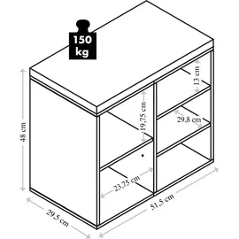 KESPER KESPER® Schuhschrank mit Sitzkissen, - versch. Ausführungen -, Eiche, FSC