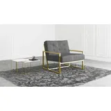 s-style möbel Loungesessel Tampa Samtstoff 0 x 0 x 0 cm Grau