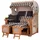Mr. Deko bene,iving Strandkorb Komplettset Ammersee Grande XL Teak PE shell Modell 505 inkl. Liftersystem