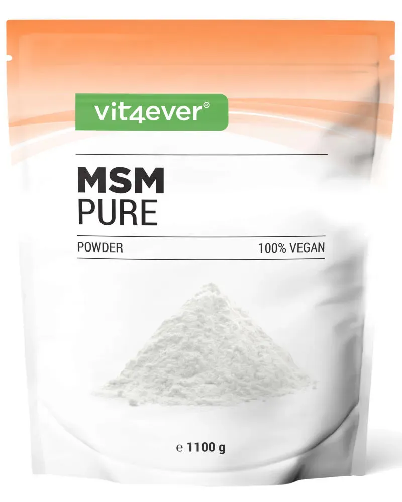 MSM Pulver - 1,1 kg (1100g) - 99,9% reines kristallines Methylsulfonylmethan - Meshfaktor 40-80