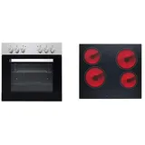 PKM Einbauherd-Set BIC3-I GK IX-2  (Anzahl Beheizungsarten: 3 Stk., Edelstahl / Schwarz)