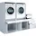 laundreezy Mehrzweckschrank-Set 186 x 162 x 68 cm Weiß