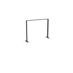 Fahrrad Anlehnbügel 9611 | Flachstahl lackiert RAL 7016 | Fahrradständer für 2 Fahrräder zum Aufdübeln