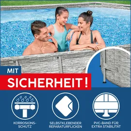 BESTWAY Power Steel Frame Pool oval 488 x 305 x 107 cm