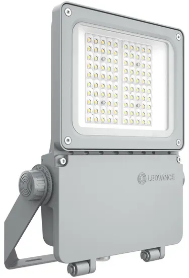 LEDVANCE LED-Fluter, FLOODLIGHT FLEX ASYMMETRIC, MultiLumen40 W / 34 W / 28 W / 22 W, 3000K, Weißaluminium