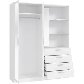 Forte Kompaktgarderobe 159,3 x 203,4 x 52,7 cm Weiß