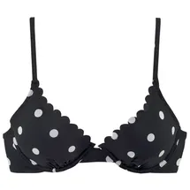 LASCANA Bügel-Bikini-Top Damen Schwarz/Weiß 34 Cup B