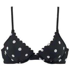 LASCANA Bügel-Bikini-Top Damen Schwarz/Weiß 34 Cup B