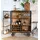 Chic Antique Barschrank auf Rädern 116,5 x 94,5 x 49,5 cm Antique Kohle