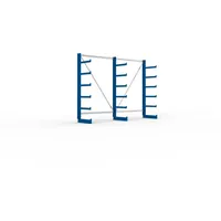Meta Kragarmregal Atlas ST einseitig 3 Ständer 2000 x 500 x 2700 enzianblau