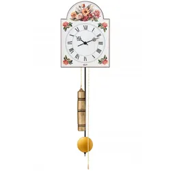 Hermle -Schilderuhr Weiß mit Bemalung 8 Tage Stündlicher Schlag Mechanisch 62cm- 61026-000711