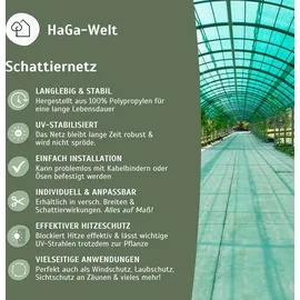 Haga® Schattiernetz Sichtschutznetz Gewächshaus- netz HaGa 60% 2m Höhe (Meterware)