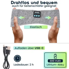ideoon Smartes Kopfhörer-Stirnband grau
