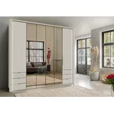 Wiemann Kleiderschrank "Kansas" Schränke Gr. B: 250cm, 2 St., beige (champagner, spiegel) Drehtürenschrank Kleiderschrank Schränke mit Spiegel