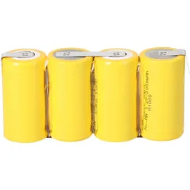 Akkuman 4er Reihe Akku Sub-C 2000mAh 4,8V NiMH mit Lötfahne