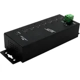 Exsys EX-1147HMVS (USB-C, 7 Ports), Dockingstation + USB Hub, Schwarz