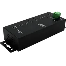 Exsys EX-1147HMVS (USB-C, 7 Ports), Dockingstation + USB Hub, Schwarz