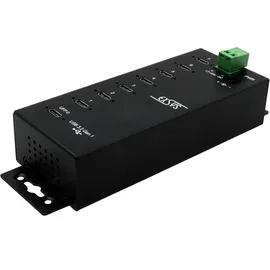 Exsys EX-1147HMVS (USB-C, 7 Ports), Dockingstation + USB Hub, Schwarz
