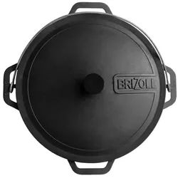 BRIZOLL 12L Kazan Schwenktopf Gusseisen Kasan mit Deckel aus Gusseisen Kochen im Freientopf Kessel