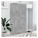 vidaXL Bücherregal Betongrau 82,5x30,5x150 cm Holzwerkstoff